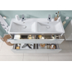 Villeroy & Boch Subway 3.0 lavabo à poser sur meuble - 130x47cm - 2 trous de robinetterie avec trop-plein blanc SW641664