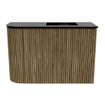 Mondiaz JOYA 61.6cm toiletmeubel - ronding links kleur Dusk - Wastafel FAYE positie Rechts 1 kraangat kleur Urban. SW1421656