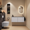MONDIAZ TURE-DLUX meuble WC 120 cm Cale. EDEN lavabo Lava position droite. Avec 1 trou de robinet. SW1103698