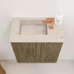 Mondiaz JOYA-DLUX Meuble de toilette 40cm - couleur Dusk - Lavabo FAYE position Gauche 1 trou de robinet couleur Opalo. SW1423280