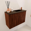 Mondiaz JOYA 60cm toiletmeubel - kleur Ruby - Wastafel FAYE positie Rechts 1 kraangat kleur Urban. SW1421804