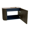 Mondiaz JOYA-DLUX 61.6cm toiletmeubel - ronding links kleur Shadow - Wastafel FAYE positie Rechts Zonder kraangat kleur Saba. SW1425152