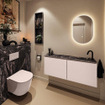 MONDIAZ TURE-DLUX Meuble toilette - 120cm - Rosee - EDEN - vasque Lava - position droite - 1 trou de robinet SW1103990