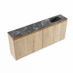 MONDIAZ TURE-DLUX meuble WC 120 cm Washed Oak. Lavabo EDEN Lava position à droite. Sans trou de robinet. SW1104123