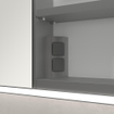 Villeroy & Boch My View Now armoire de toilette - avec 3 portes avec éclairage LED et éclairage de lavabo 140x75x16.8cm - avec interrupteur marche/arrêt SW701121