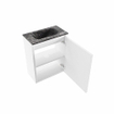 MONDIAZ TURE-DLUX Meuble toilette - 40cm - Talc - EDEN - vasque Lava - position centrale - sans trou de robinet SW1103597