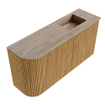 Mondiaz JOYA-DLUX 81.6cm meuble de salle de bains - arrondi gauche couleur Oak - Vasque FAYE position Droite 1 trou de robinet couleur Saba SW1424194