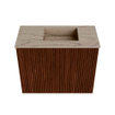 Mondiaz JOYA-DLUX 50cm toiletmeubel - kleur Ruby - Wastafel FAYE positie Rechts Zonder kraangat kleur Arena. SW1425262