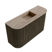 Mondiaz JOYA-DLUX 73.2cm toiletmeubel - ronding links en rechts kleur Shadow - Wastafel FAYE positie Midden Zonder kraangat kleur Saba. SW1425162