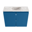 MONDIAZ TURE-DLUX Meuble toilette - 60cm - Jeans - EDEN - vasque Glace - position centrale - 1 trou de robinet SW1103324