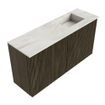 Mondiaz JOYA-DLUX 80cm toiletmeubel - kleur Shadow - Wastafel FAYE positie Rechts 1 kraangat kleur Ostra. SW1422990