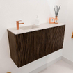 Mondiaz JOYA-DLUX 80cm toiletmeubel - kleur Walnut - Wastafel FAYE positie Links 1 kraangat kleur Meli. SW1424394