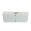 MONDIAZ TURE-DLUX Meuble toilette - 120cm - Greey - EDEN - vasque Glace - position centrale - sans trou de robinet SW1103315