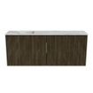 Mondiaz JOYA-DLUX 100cm toiletmeubel - kleur Shadow - Wastafel FAYE positie Links Zonder kraangat kleur Glace. SW1422788