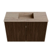 Mondiaz JOYA-DLUX 60cm meuble de salle de bains - couleur Walnut - Vasque FAYE position Milieu 1 trou de robinet couleur Saba SW1424633