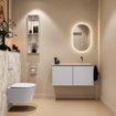 MONDIAZ TURE-DLUX Meuble toilette - 100cm - Cale - EDEN - vasque Glace - position droite - sans trou de robinet SW1103188