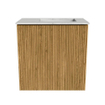 Mondiaz JOYA-DLUX Meuble de toilette 40cm - couleur Oak - Vasque FAYE position Droite Sans trou de robinet couleur Opalo SW1422104