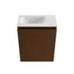 MONDIAZ TURE-DLUX Meuble toilette - 40cm - Rust - EDEN - vasque Opalo - position gauche - 1 trou de robinet SW1104498