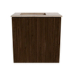 Mondiaz JOYA-DLUX 40cm toiletmeubel - kleur Walnut - Wastafel FAYE positie Links 1 kraangat kleur Saba. SW1424620