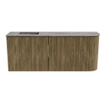 Mondiaz JOYA-DLUX 101.6cm meuble de salle de bains - arrondi droit couleur Dusk - Vasque FAYE position Gauche 1 trou de robinet couleur Oza. SW1426018