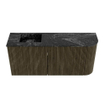 Mondiaz JOYA-DLUX 91.6cm toiletmeubel - ronding rechts kleur Shadow - Wastafel FAYE positie Links 1 kraangat kleur Lava. SW1422862