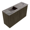 Mondiaz JOYA-DLUX 70cm toiletmeubel - kleur Shadow - Wastafel FAYE positie Links Zonder kraangat kleur Sombra. SW1425183