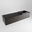 ENSEMBLE DE MEUBLE DE SALLE DE BAIN MONDIAZ ERIN - 150 cm - Marron foncé - 1 tiroir - lavabo à droite - 0 trous de robinet - Urban SW697579