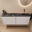 MONDIAZ TURE-DLUX Meuble toilette - 120cm - Linen - EDEN - vasque Lava - position droite - sans trou de robinet SW1103909