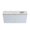 MONDIAZ TURE-DLUX Meuble toilette - 100cm - Clay - EDEN - vasque Glace - position droite - 1 trou de robinet SW1103196