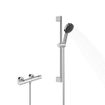 Hansgrohe Pulsify Select S Ensemble barre de douche - douchette à main - thermostat - barre de douche 65cm - flexible de douche - chrome SW1151861