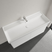 Villeroy & Boch Collaro lavabo à poser sur meuble - 120x47cm - avec trop-plein 1 trou de robinet CeramicPlus blanc SW358341