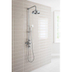 Crosswater Belgravia Douche de Pluie - barre curseur - douchette à main - 20cm douche principale - Nickel brossé (Acier inoxydable) SW1176808