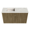Mondiaz JOYA-DLUX 70cm toiletmeubel - kleur Dusk - Wastafel FAYE positie Links 1 kraangat kleur Ostra. SW1423387