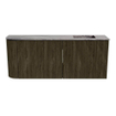 Mondiaz JOYA-DLUX 101.6cm toiletmeubel - ronding links kleur Shadow - Wastafel FAYE positie Rechts 1 kraangat kleur Sombra. SW1425242