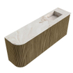 Mondiaz JOYA-DLUX Meuble de salle de bains 101,6cm - arrondi gauche couleur Dusk - Vasque FAYE position Droite Sans trou de robinet couleur Frappe SW1423095