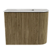 Mondiaz JOYA-DLUX Meuble de toilette 51,6cm - arrondi droit couleur Dusk - Vasque FAYE position Gauche 1 trou de robinet couleur Glace. SW1423190
