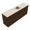 Mondiaz JOYA-DLUX 100cm toiletmeubel - kleur Walnut - Wastafel FAYE positie Midden 1 kraangat kleur Meli. SW1424408