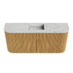 Mondiaz JOYA-DLUX 93.2cm toiletmeubel - ronding links en rechts kleur Oak - Wastafel FAYE positie Midden 1 kraangat kleur Opalo. SW1422167