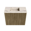 Mondiaz JOYA-DLUX 50cm toiletmeubel - kleur Dusk - Wastafel FAYE positie Links 1 kraangat kleur Nata. SW1425880