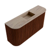 Mondiaz JOYA-DLUX 83.2cm toiletmeubel - ronding links en rechts kleur Ruby - Wastafel FAYE positie Midden 1 kraangat kleur Saba. SW1425638