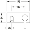 Duravit C.1 afbouwdeel v. wastafelmengkraan chroom SW420950