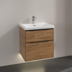 Villeroy & Boch Subway 3.0 Wastafelonderkast - met verlichting - 2 uittrekladen - 572 x 576 x 478 mm - Oak Kansas SW881536