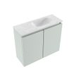 MONDIAZ TURE-DLUX Meuble toilette - 60cm - Greey - EDEN - vasque Opalo - position droite - 1 trou de robinet SW1104334