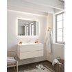 Mondiaz VICA Meuble Linen avec 2 tiroirs 100x50x45cm vasque lavabo Cloud centre 1 trou de robinet SW411015