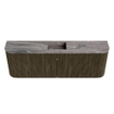 Mondiaz JOYA-DLUX Meuble de salle de bains 123.2cm - arrondis gauche et droite couleur Shadow - Vasque FAYE position Milieu Sans trou de robinet couleur Sombra SW1425250