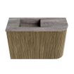 Mondiaz JOYA-DLUX Meuble de salle de bains 61.6cm - arrondi droite couleur Dusk - Vasque FAYE position Gauche 1 trou de robinet couleur Oza SW1425995