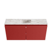 MONDIAZ TURE-DLUX Meuble toilette - 100cm - Fire - EDEN - vasque Glace - position centrale - sans trou de robinet SW1103262