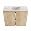 MONDIAZ TURE-DLUX Meuble de WC 60 cm Washed Oak. Vasque EDEN Glace position milieu. Sans trou de robinet. SW1103571