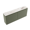 MONDIAZ TURE-DLUX Meuble toilette - 120cm - Army - EDEN - vasque Frappe - position droite - 1 trou de robinet SW1102681