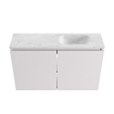 MONDIAZ TURE-DLUX Meuble toilette - 80cm - Cale - EDEN - vasque Opalo - position droite - sans trou de robinet SW1104199